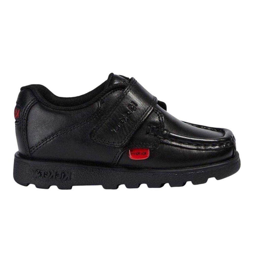 Kickers Childrens/Kids Fragma Leather Moc Toe Shoes / Black